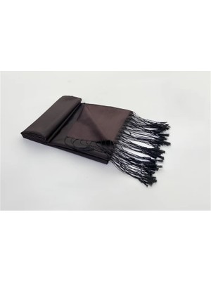 Armanda Ipek Şal 3011-1027 Siyah-Acı Kahve