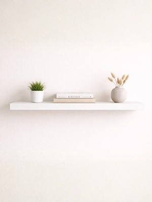 Beyaz Uçan Raf Modeli Tek'li Mdf