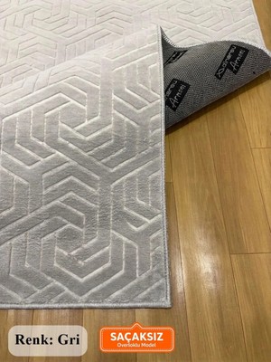 Dinar Armoni Gri Kaymaz Tabanlı Kesme Kabartmalı Salon Koridor Mutfak Hali