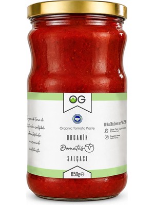 OG natural Organik Domates Salçası 650 Gr