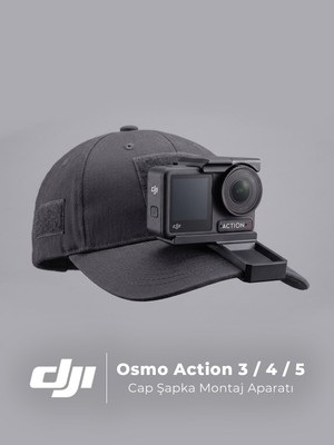 Yadu Dji Osmo Action 3 / 4 / 5 Uyumlu Kamera Tutucu Şapka Vlog Çekim Montaj Aparatı Dayanıklı Carbon Fiber