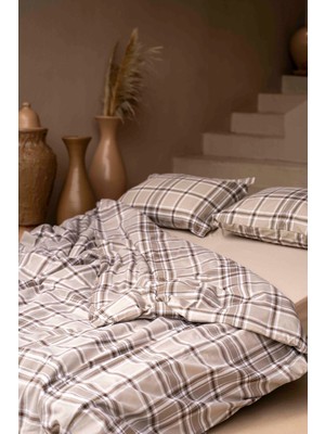 Kışlık Pazen Çift Kişilik Nevresim Takımı Cream Beige