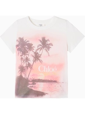 Chloe Chloé Kids Logo Baskılı Pamuk Jarse Kız Çocuk Tişört