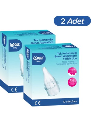 Wee Baby Burun Aspiratörü Yedek Uç Seti (10x2 20 Adet)
