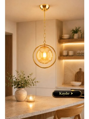 Vivido Home Metal Gold Raven Tekli Avize