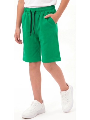 Fyk Kids Düz Basic Baskısız Beli Lastikli Çift Cepli Yazlık Erkek Çocuk Kapri