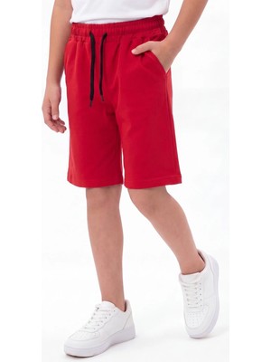 Fyk Kids Düz Basic Baskısız Beli Lastikli Çift Cepli Yazlık Erkek Çocuk Kapri