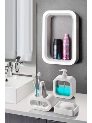 UltraMint Şık 4 Parça Banyo Seti, Temizlik ve Konfor Için Ideal