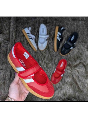 Evlium Samba Mary Jane "cherry Red" Babet Sneaker