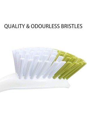 Teknollojia Saplı Bulaşık Fırçası, 2 Adet Mutfak Temizleme Gereci, Sert Kıllı Fırça ile Yerleşik Kazıyıcılı Tasarım, Tencere Tava ve Lavabo Için Ergonomik Tutuşlu Etkili Ev Temizlik Yardımcısı
