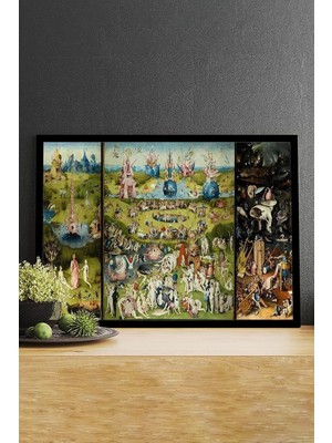 Teknollojia (PSTER14822) Dünyevi Zevkler Bahçesi Sanatsal Çerçeveli Tablo 21 x 30