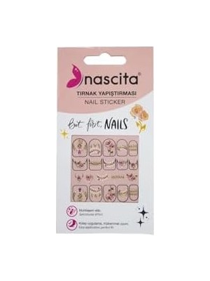 Teknollojia Nascita Işıltılı Gül Desenli Tırnak Stickerı - 35