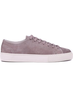 Shoetyle - Hakiki Nubuk Deri Gri Renk Erkek Sneaker - 666-0386
