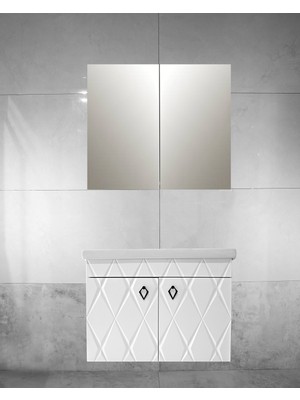 UltraMint Modern 80 cm Lake Banyo Dolabı, Şık ve Fonksiyonel Tasarım