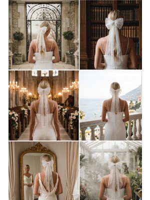 Zurafa Shop Incili ve Taraklı Gelin Aksesuarı Nikah Vualet