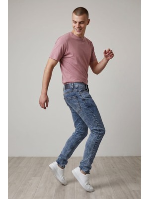 Black Steel Kar Yıkamalı Erkek Denim PANTOLON-KOD:815