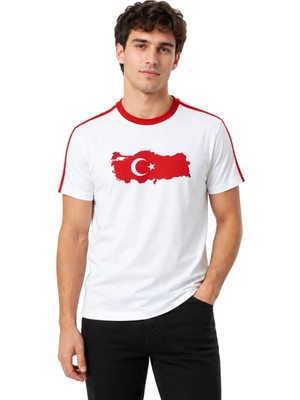 Organickid Türkiye Unisex Beyaz Baskılı T-Shirt
