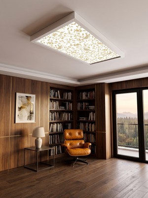 Gökyüzü Panel Gold Desenli 60X120, 106W, Sıva Üstü, Güçlü LED Aydınlatma, Tavan Armatürü, LED Panel, Ofis, Mutfak Aydınlatması
