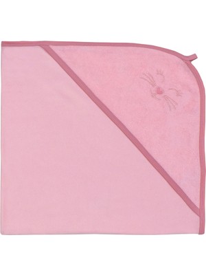 Organickid Towel Bebek Pembe Havlu Bornoz 90X90