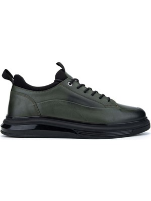 Tamer Tanca Erkek Hakiki Deri Haki Analin Sneakers & Spor Ayakkabı 1145 20548 Erk Ayk Y26 Hakı Anl