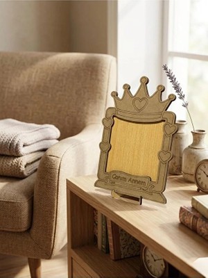 5 Adet Ahşap Boyanabilir Çerçeve Canım Annem Yazılı 14X20 cm - Kişiselleştirilebilir Anneler Günü Hediyesi
