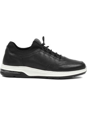 Celal Gültekin Erkek Siyah Deri Sneaker