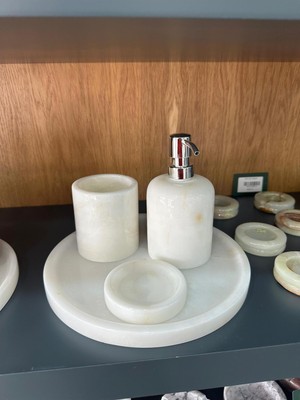 UltraMint Şık Mermer Banyo Seti, Sabunluk ve Aksesuarlar, Modern Tasarım