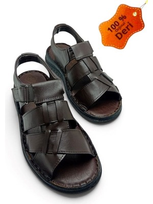 Magic Shoes Hakiki Deri Ortopedik Erkek Sandalet