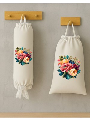 Ekmeklik ve Poşetlik 2 Li Set Bez Çanta