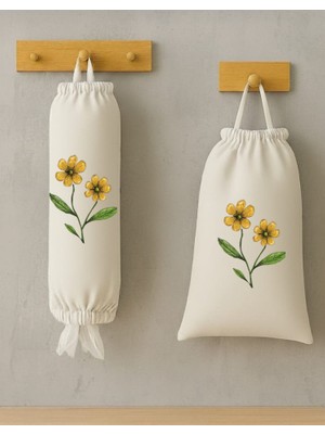 Ekmeklik ve Poşetlik 2 Li Set Bez Çanta