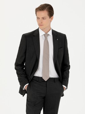 Cacharel Erkek Yeşil Slim Fit Yün Karışımlı Klasik Ceket 50270152-VR054