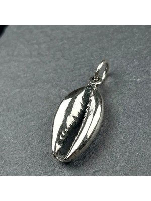 Ebrar Silver Gümüş Deniz Kabuğu Kolye Ucu 925 Ayar Gümüş Unisex Deniz Kabuğu Figürlü Kolye Ucu