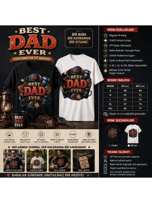 Tişört Kodu Best Dad Ever Regular Fit Erkek Tişört – Dünyanın En Iyi Babasına Özel