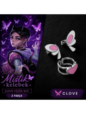 Loot Sepeti Valorant Clove 3 Parça Kelebek Yüzük Ayarlanabilir