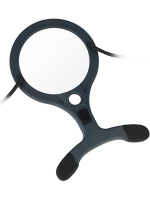 Lume Serisi 2x Cob LED Işıklı Eller Serbest Asferik Büyüteç, 7x Spot Lens, Boyun Kordonu ve Hobiler, Dikiş, Okuma ve El Sanatları Için Iki Parlaklık Ayarı (As-70)