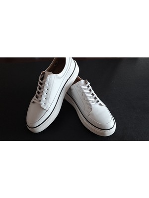 Darkwood-Sneakers-Günlük Spor-Hakiki Deri-Erkek Ayakkabı-Beyaz Renk