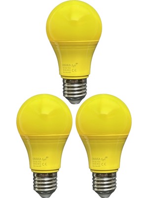 Avarson (3 Adet) Osaka 10W Sarı Işık E27 Duylu (Kalın Duy) LED Ampul