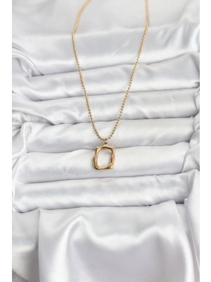 Solmazlar Online 316L Çelik Zincir Gold Renk Model Kadın Kolye