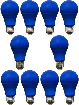 Avarson (10 Adet) Osaka 10W Mavi Işık E27 Duylu (Kalın Duy) LED Ampul