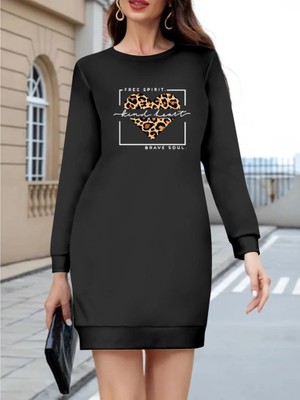 Lune Store Kadın Uzun Kollu Bisiklet Yaka Desenli Viskon Iki Iplik Bluz