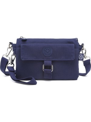 Smart Bags Günlük Minik Boy Su Geçirmez Krınkıl Kumaş Kadın Telefon ve Postacı Çantası Lacivert
