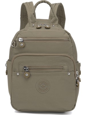 Smart Bags Günlük Küçük Boy Su Geçirmez Krınkıl Kumaş Kadın Sırt Çantası Açık Kahve