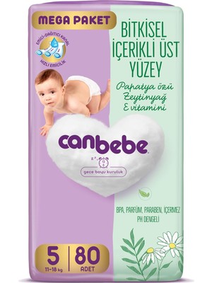 Bebek Bezi 5 Beden (11-18 Kg) 80 Adet