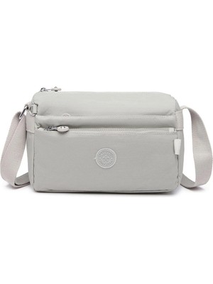 Smart Bags Günlük Küçük Boy Su Geçirmez Hafif Krınkıl Kumaş Kadın Çapraz Çanta Buz Gri
