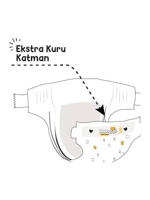 Protection Bebek Bezi 3 Numara Midi (4-9 Kg) 100 Adet – 2’li Set, Maksimum Koruma