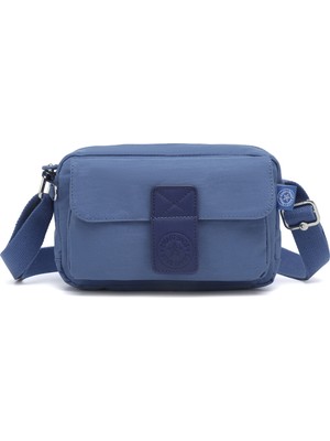 Smart Bags Günlük Minik Boy Su Geçirmez Krınkıl Kumaş Kadın Telefon ve Postacı Çantası Mavi