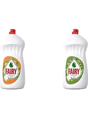 Sıvı Bulaşık Deterjanı Portakal Kokulu, 1500 ml & Fairy Sıvı Bulaşık Deterjanı Elma Kokulu, 1500 ml