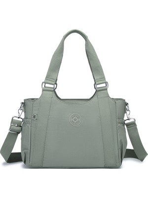 Smart Bags Günlük Orta Boy Su Geçirmez Krınkıl Kumaş Kadın Omuz Çantası Yeşil