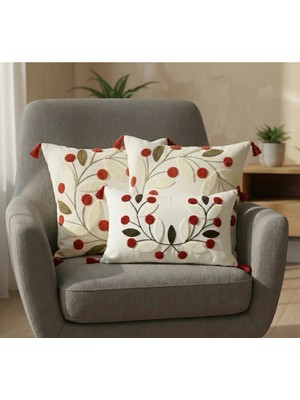 Shopyteks Bohem Punch Nakışlı Kırlent Kılıfı Seti (Iç Dolgusuz)