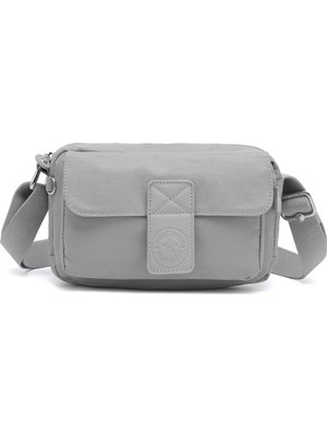 Smart Bags Günlük Minik Boy Su Geçirmez Krınkıl Kumaş Kadın Telefon ve Postacı Çantası Buz Gri